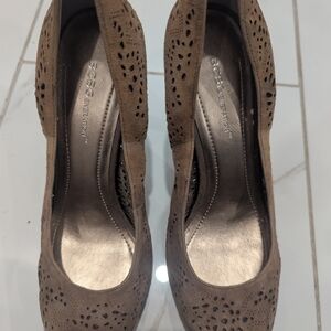 BCBGeneration Women's Brown Perforated Heels